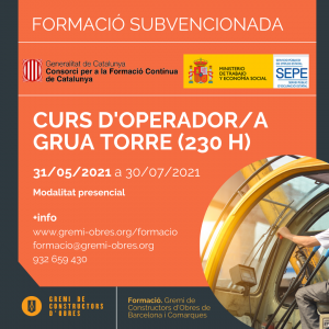curs d'operador grua torre