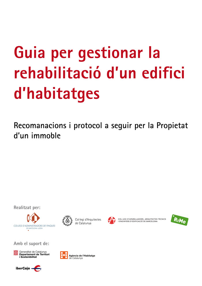 guia per gestionar la rehabilitació d'un edifici d'habitatges