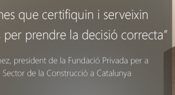 Entrevista a Josep Antoni Martínez, president de la Fundació Privada per a l’Ordenació del sector de la Construcció de Catalunya