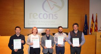 Entregues de primers certificats RECONS, que acredita la gestió responsable amb el mediambient dels residus de les obres